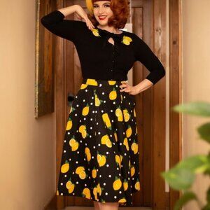 Collectif lemon A line skirt